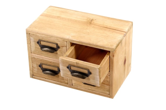 Wooden Drawers, Trinket Drawers, Storage Unit, Desk Tidy, Desktop