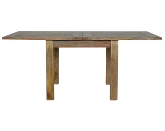 Extendable Butterfly Solid Mango Wood Dining Table | | Kitchen Furniture | Home Decor
