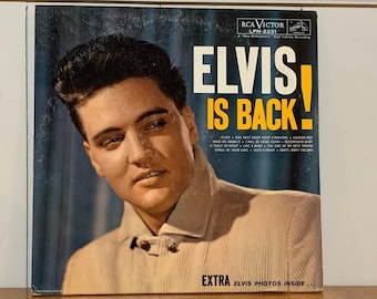 Elvis is Back, 12" Vinyl Record LP Album, Elvis Presley 1960, Rock and Roll