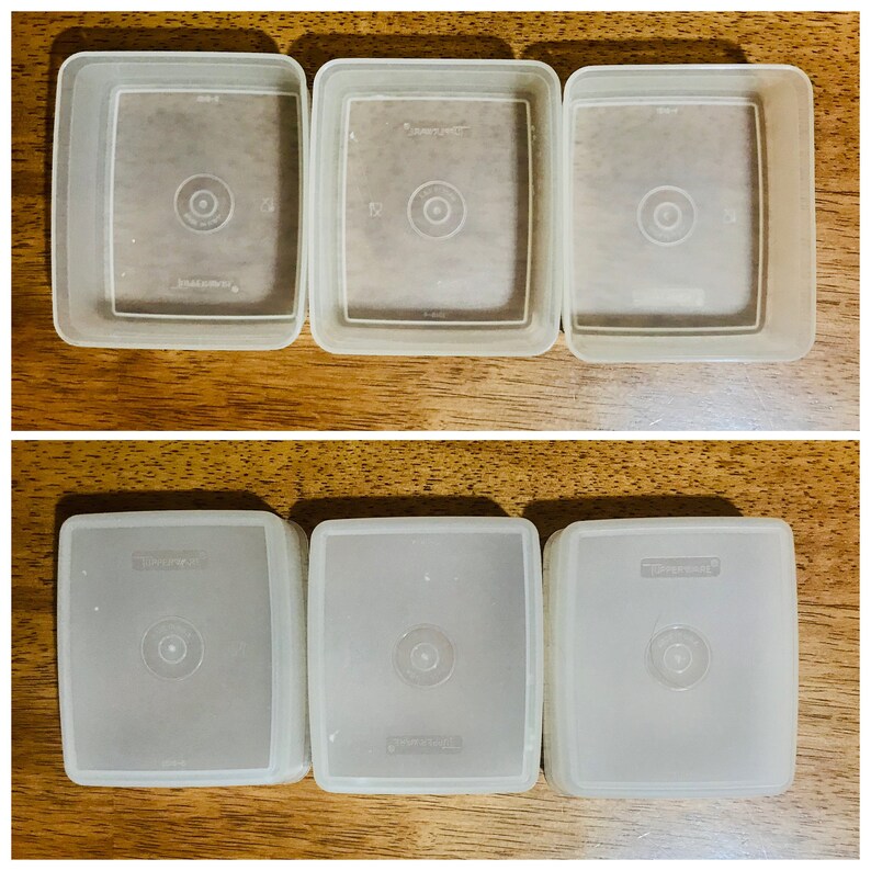 Tupperware Square Away Container 16oz Square Rounds and Mini Etsy