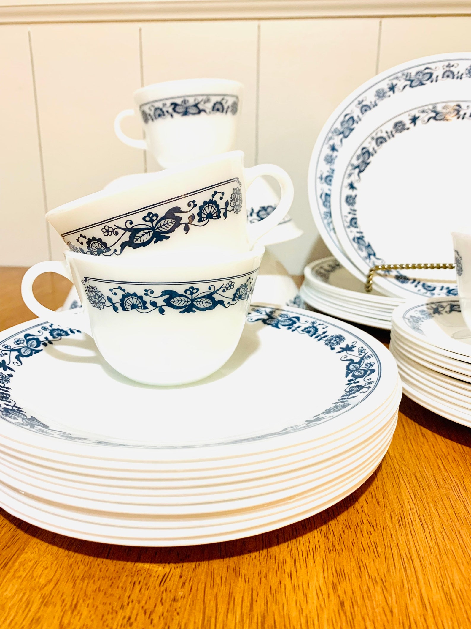 Corelle Old Town Blue Dinnerware Pattern Corning Ware Etsy