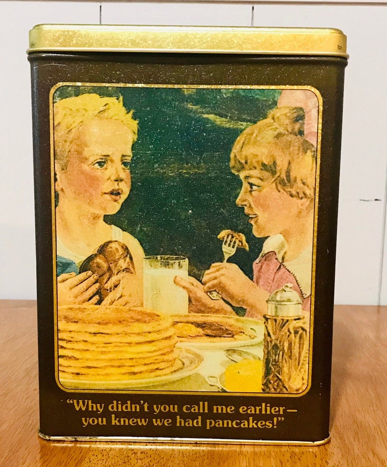 Tin Pillsbury© Hungry Jack® Pancake Mix Vintage Metal Tin Etsy