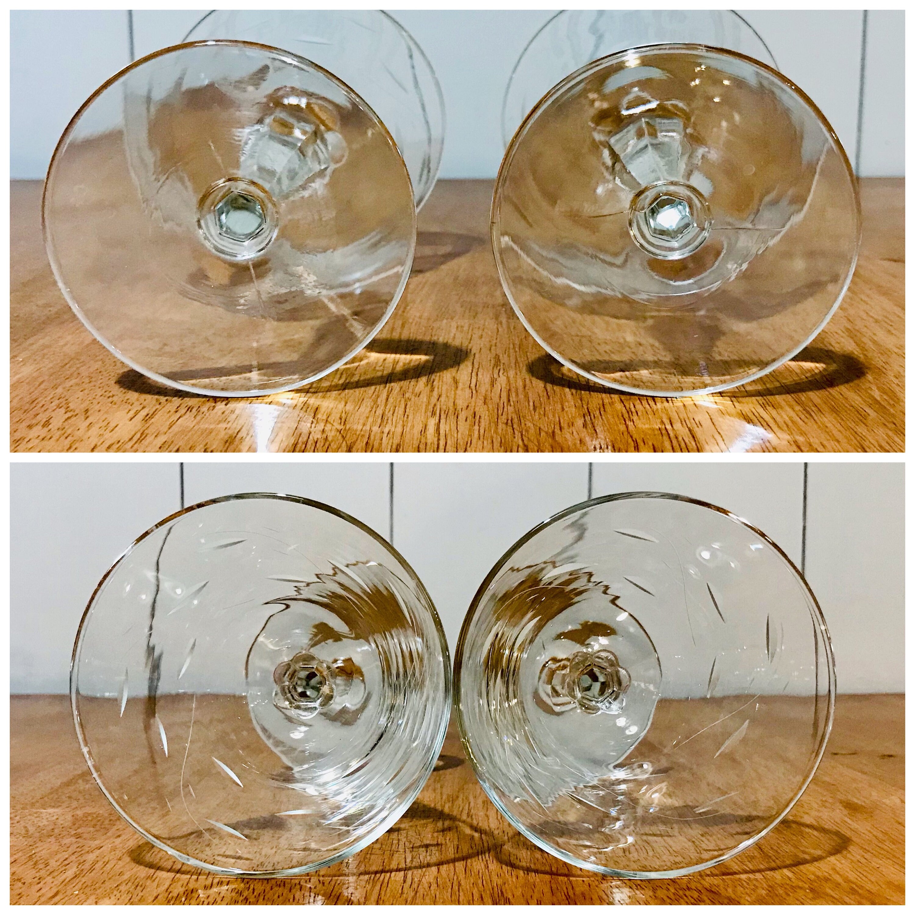 Princess House Etched Glass Crystal Drinking Glasses Wine Etsy