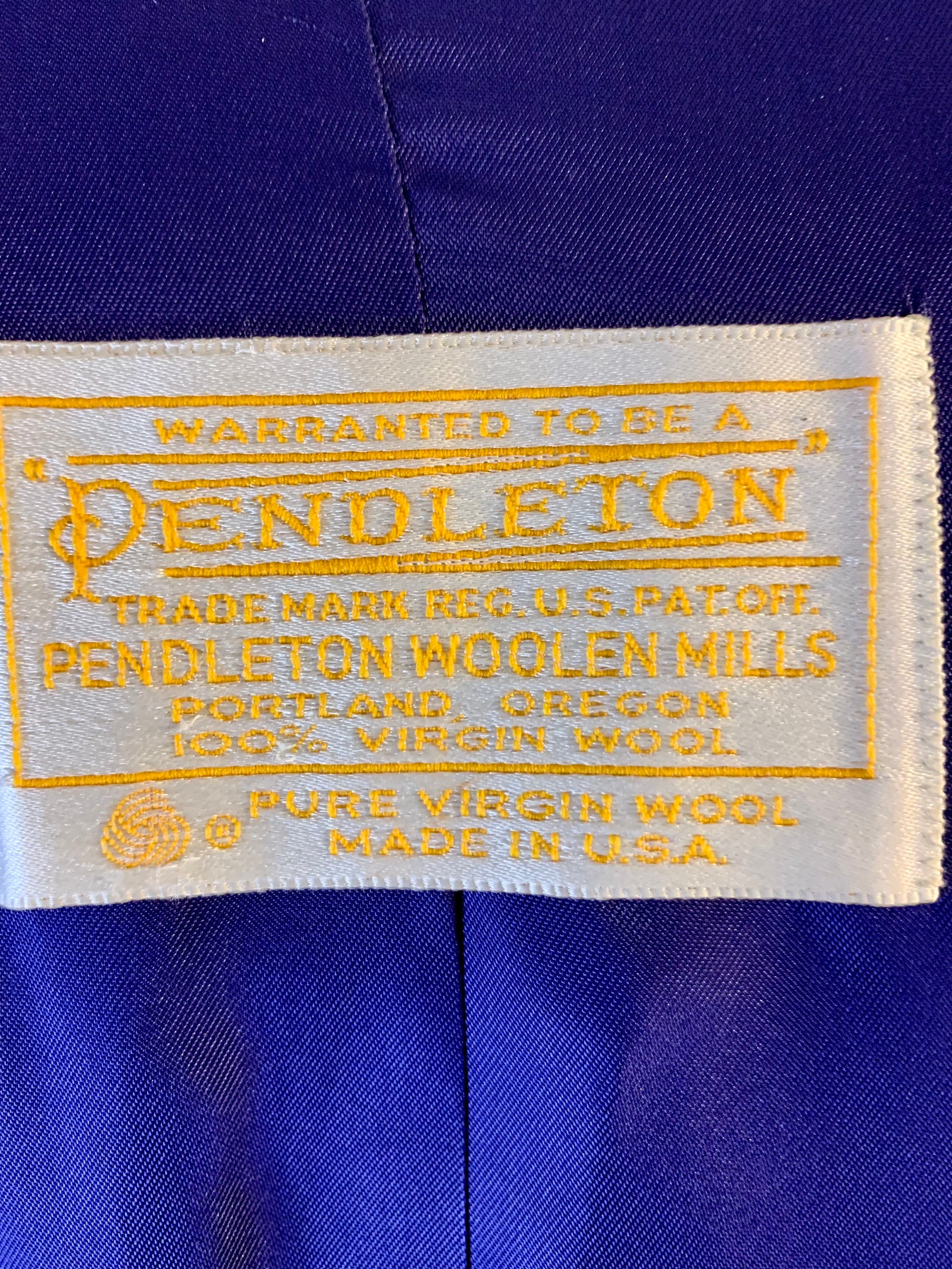 Ladies Vintage Pendleton Long Wool Coat Size 8 Purple Plum - Etsy