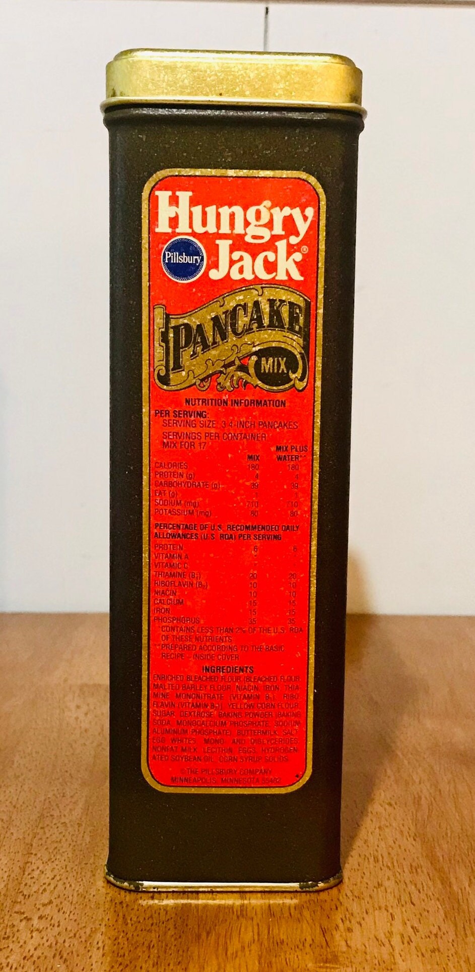 Tin Pillsbury© Hungry Jack® Pancake Mix Vintage Metal Tin Etsy