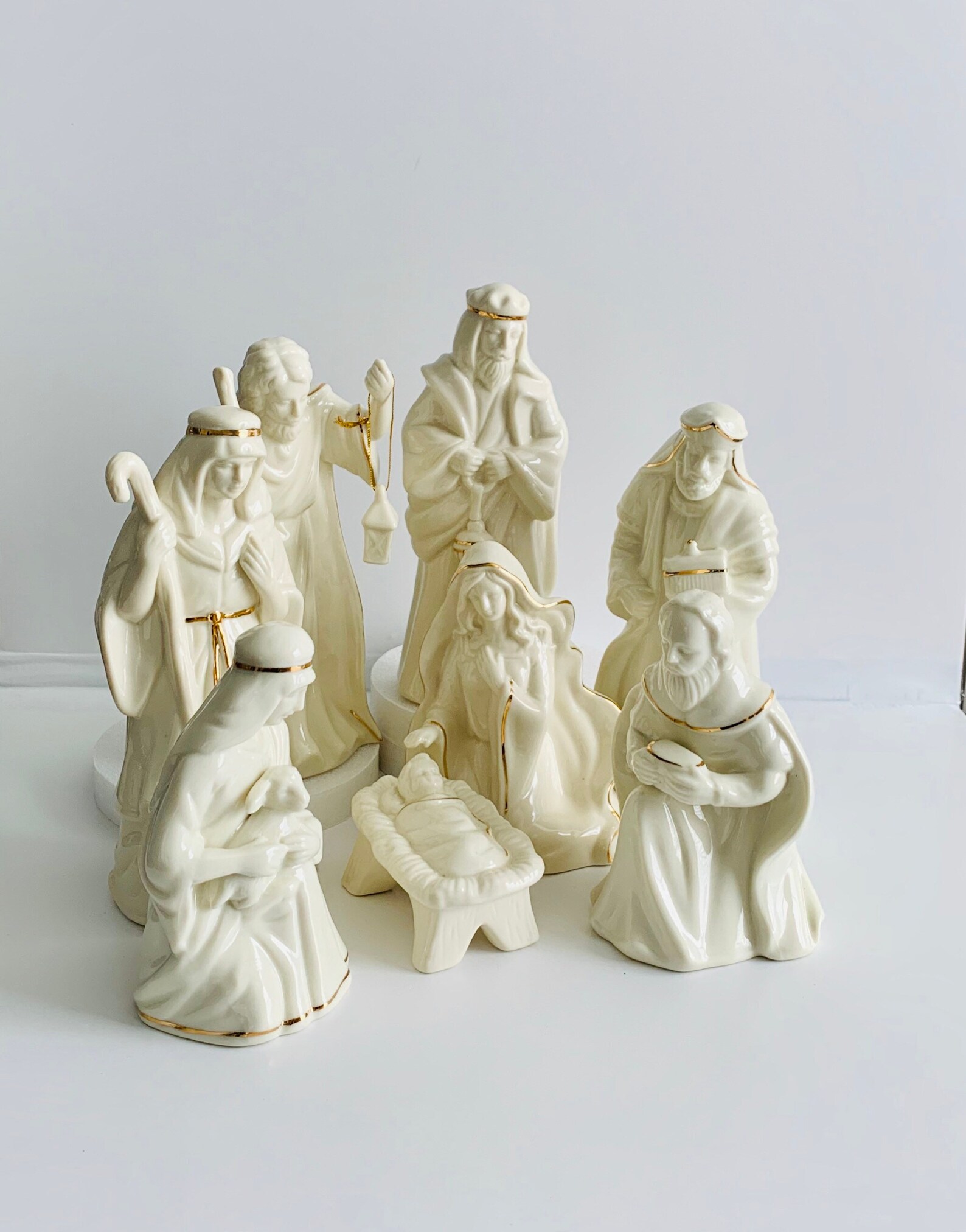 Mikasa Holiday Splendor White Nativity Set 8 Pieces Etsy
