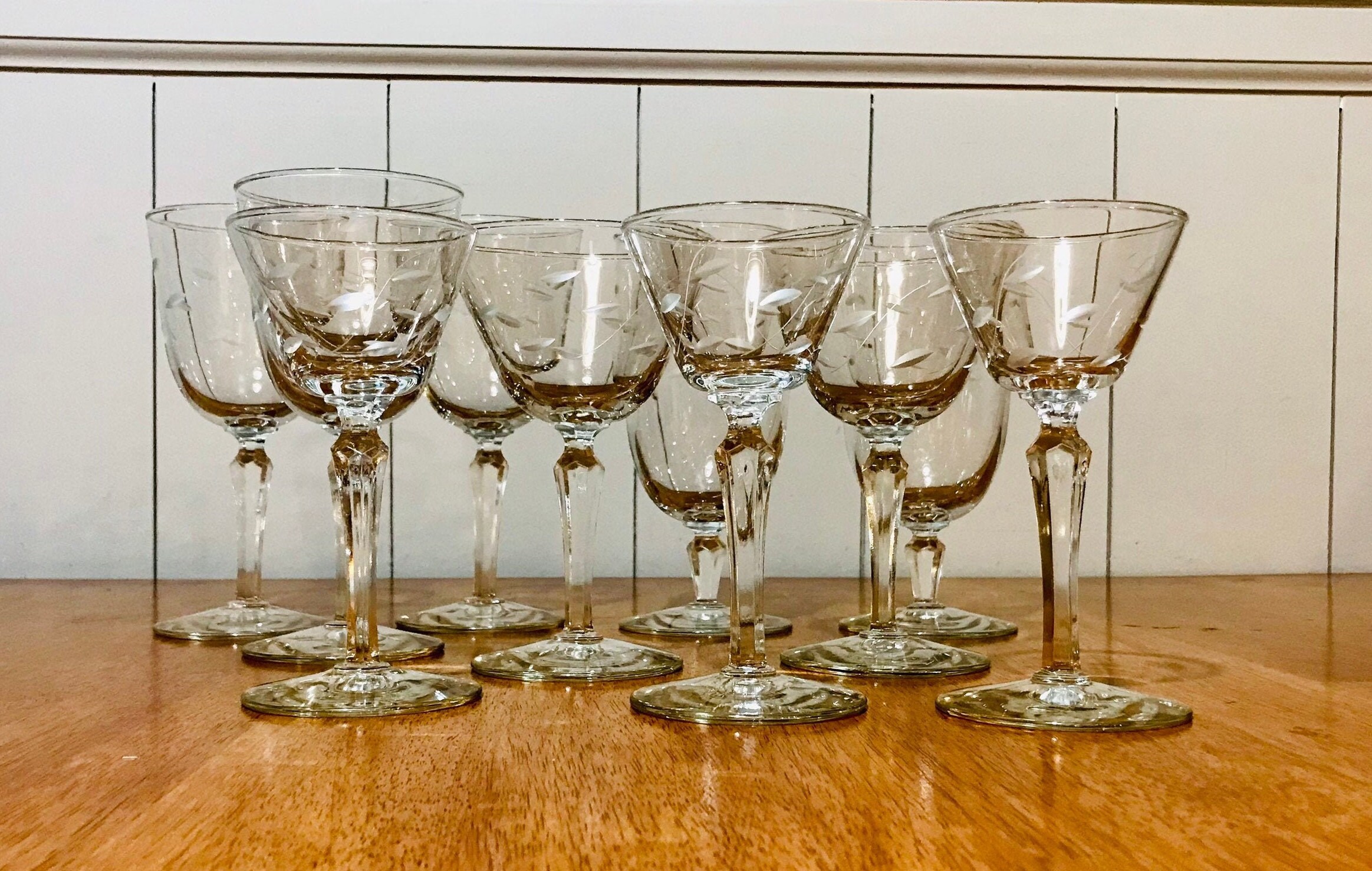 Windswept by Libbey Glass Etched Glass Drinking Glasses Etsy
