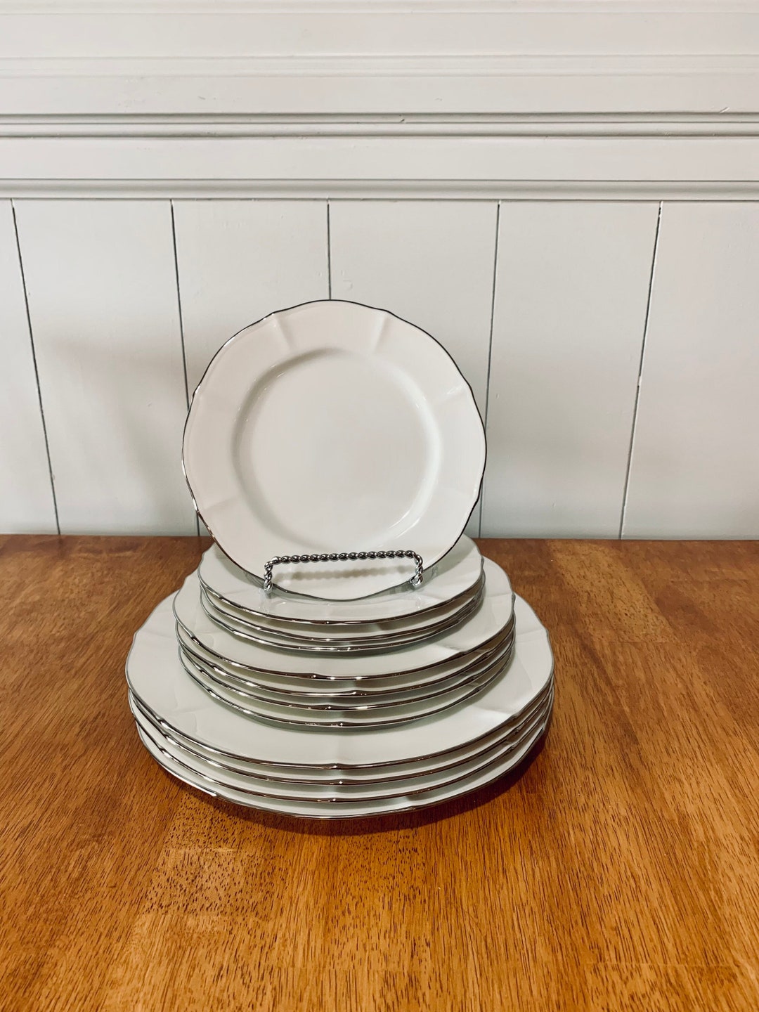 Noritake Imperial Platinum 7366 12 Piece Dinnerware Set Etsy