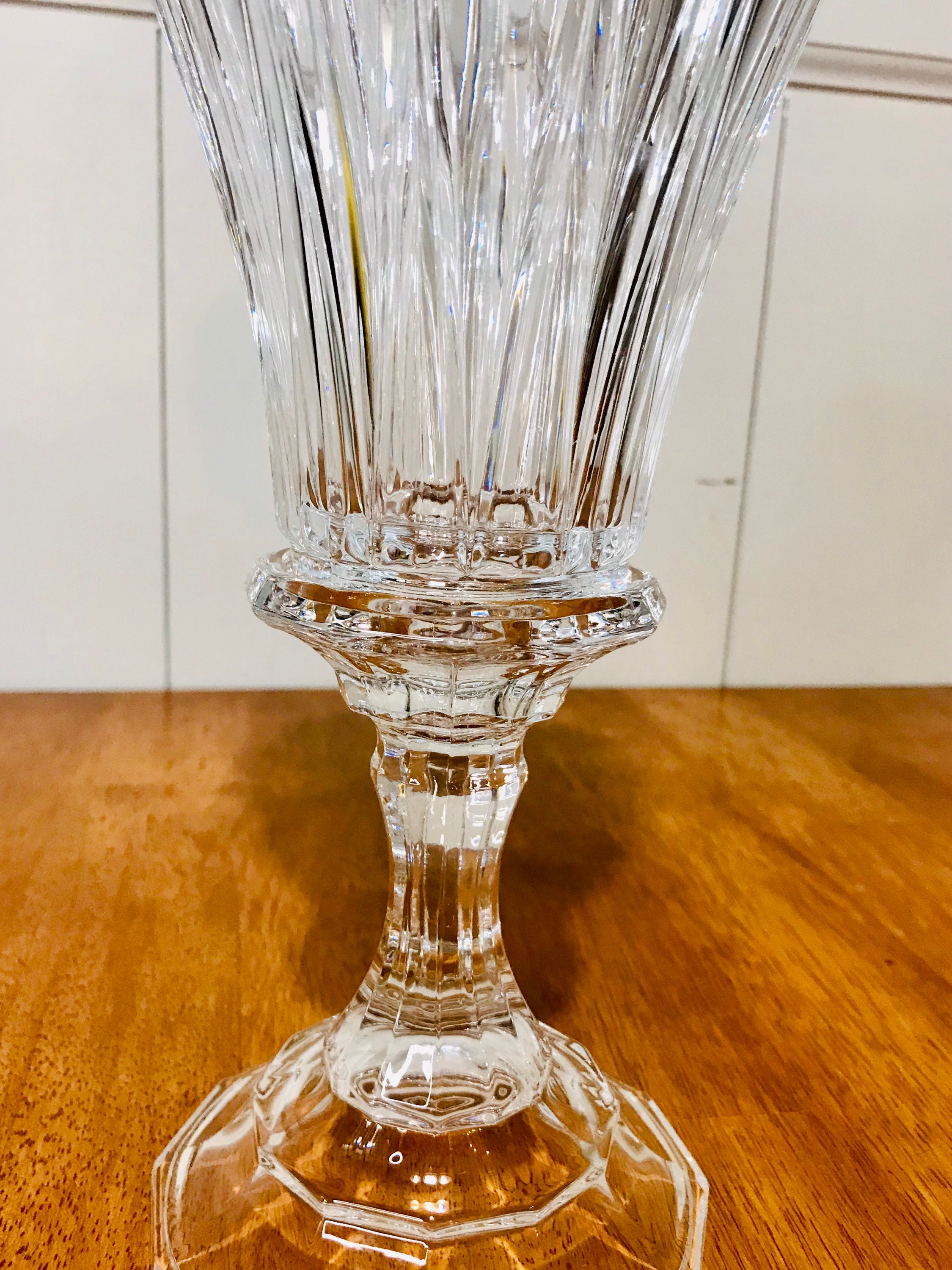 Lead Crystal Hurricane Lamp 2 Piece St. Etsy