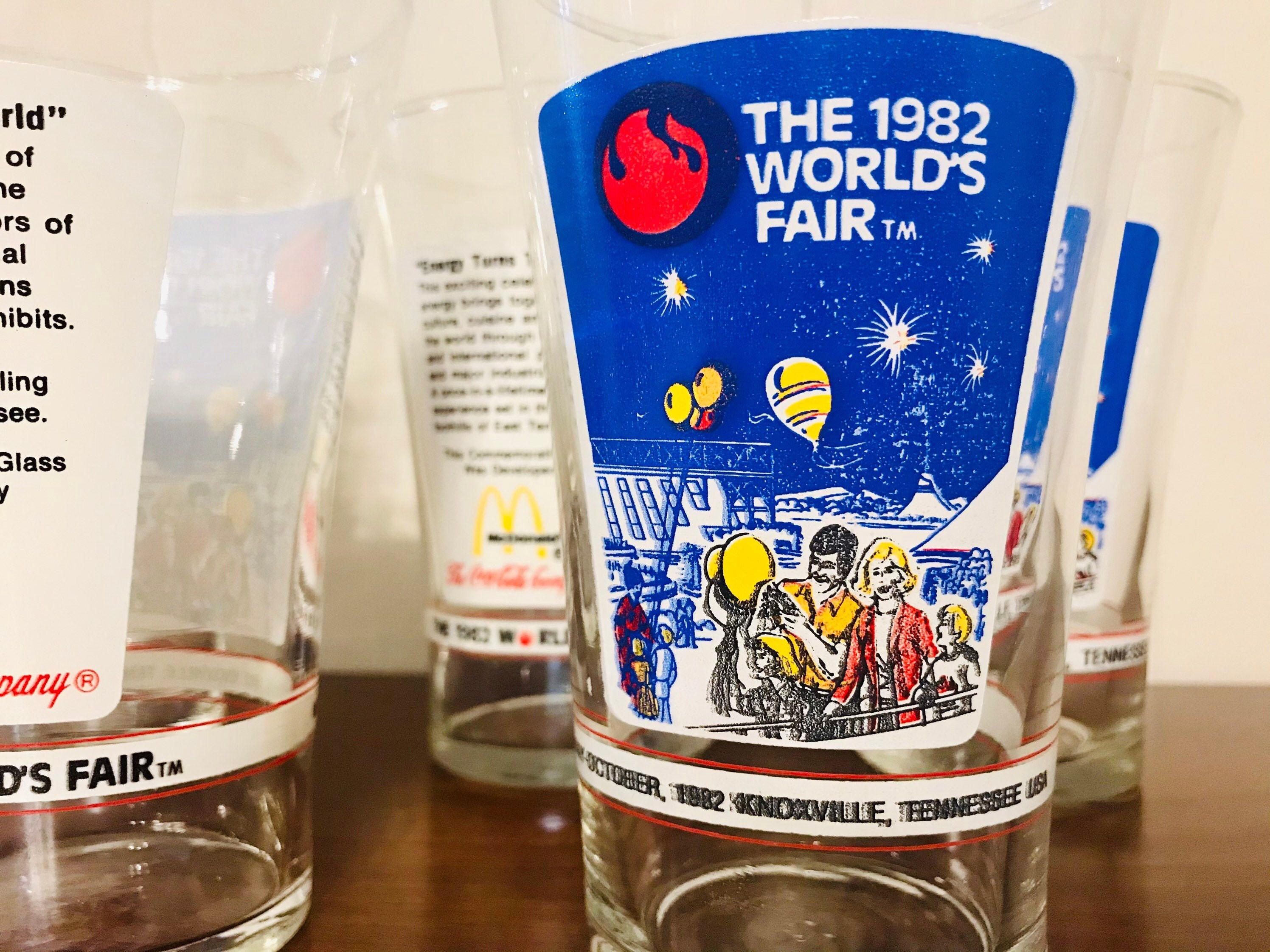 Set of 5 1982 World's Fair Glasses Set of Five. Etsy