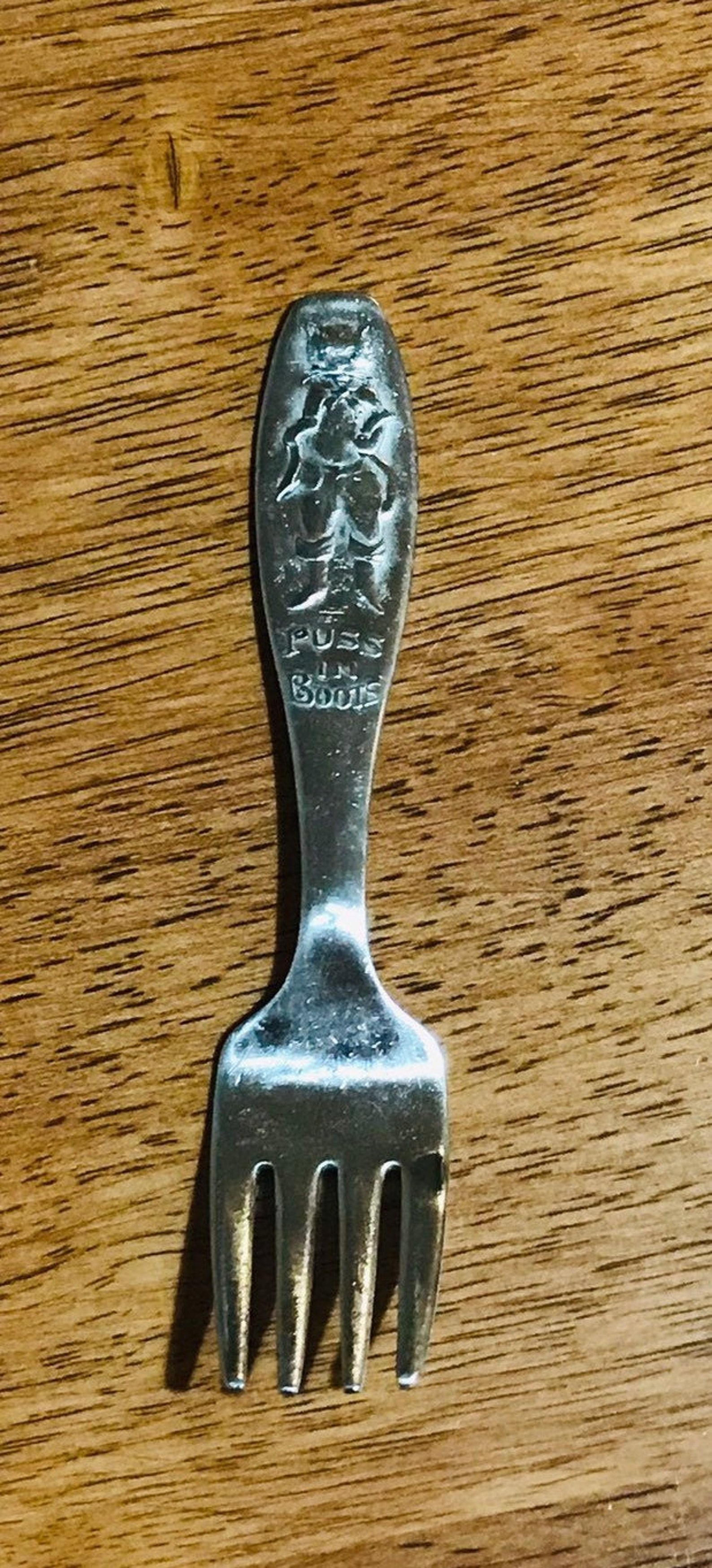 Puss in Boots Silver Plate Fork by Regal Silver Company Etsy