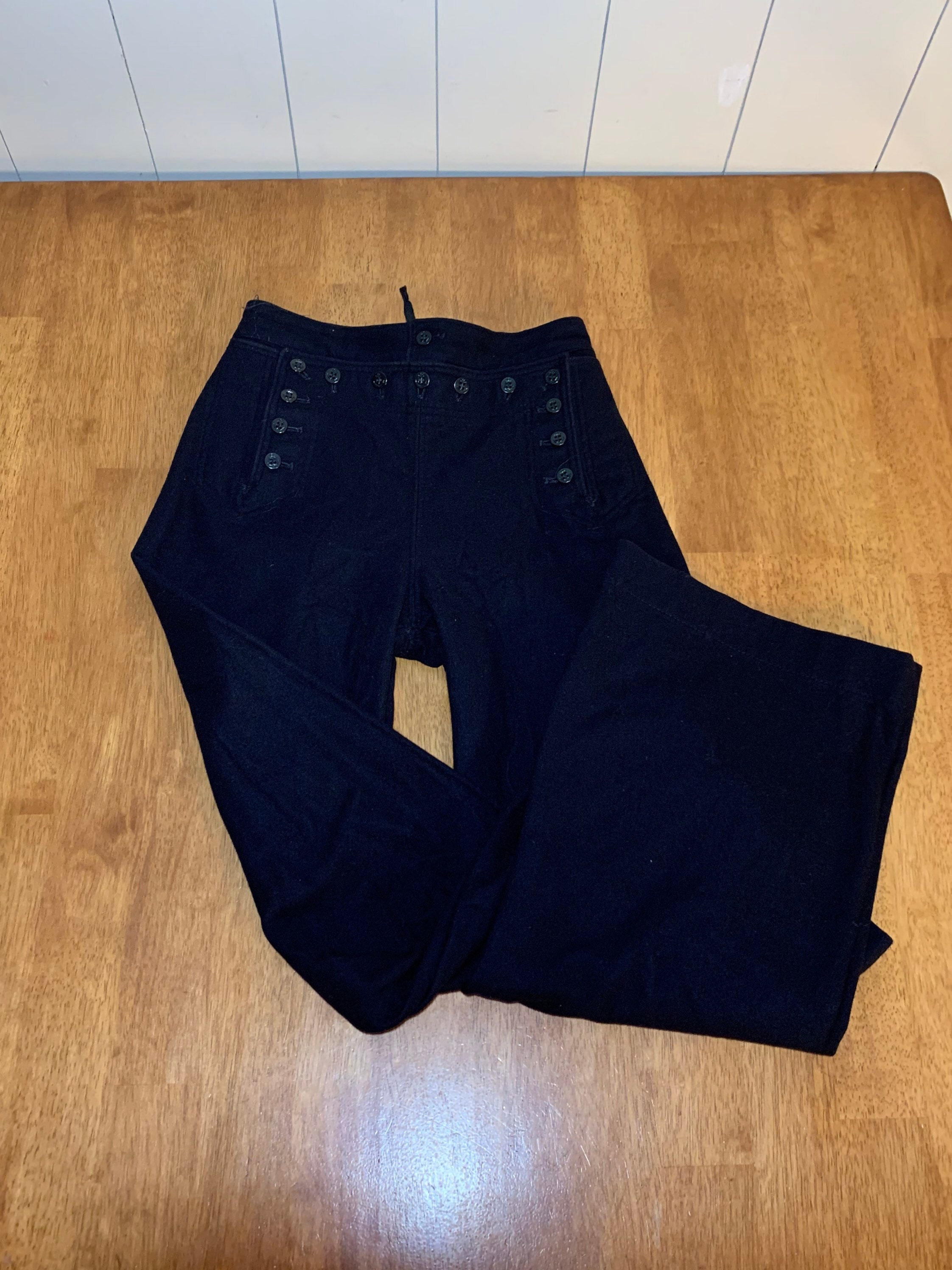 US Navy Wool Trousers 13 Buttons Men's 