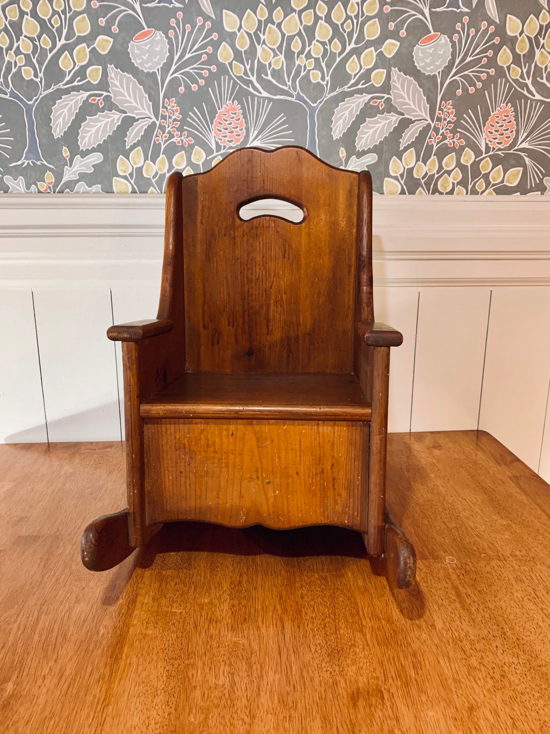 Child's Wooden Rocking Chair, Handmade, Vintage - Etsy