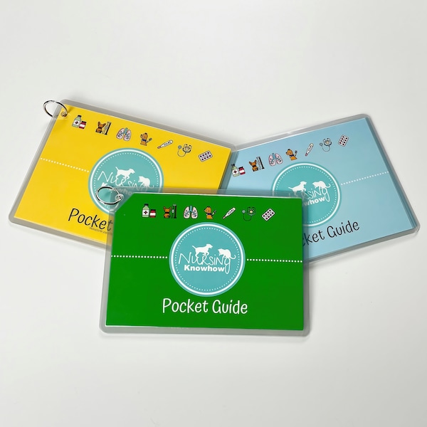 Vet Nurse Pocket Guide - Vet Tech Scrub Pocket Essentials, Veterinary Student Practice Cards