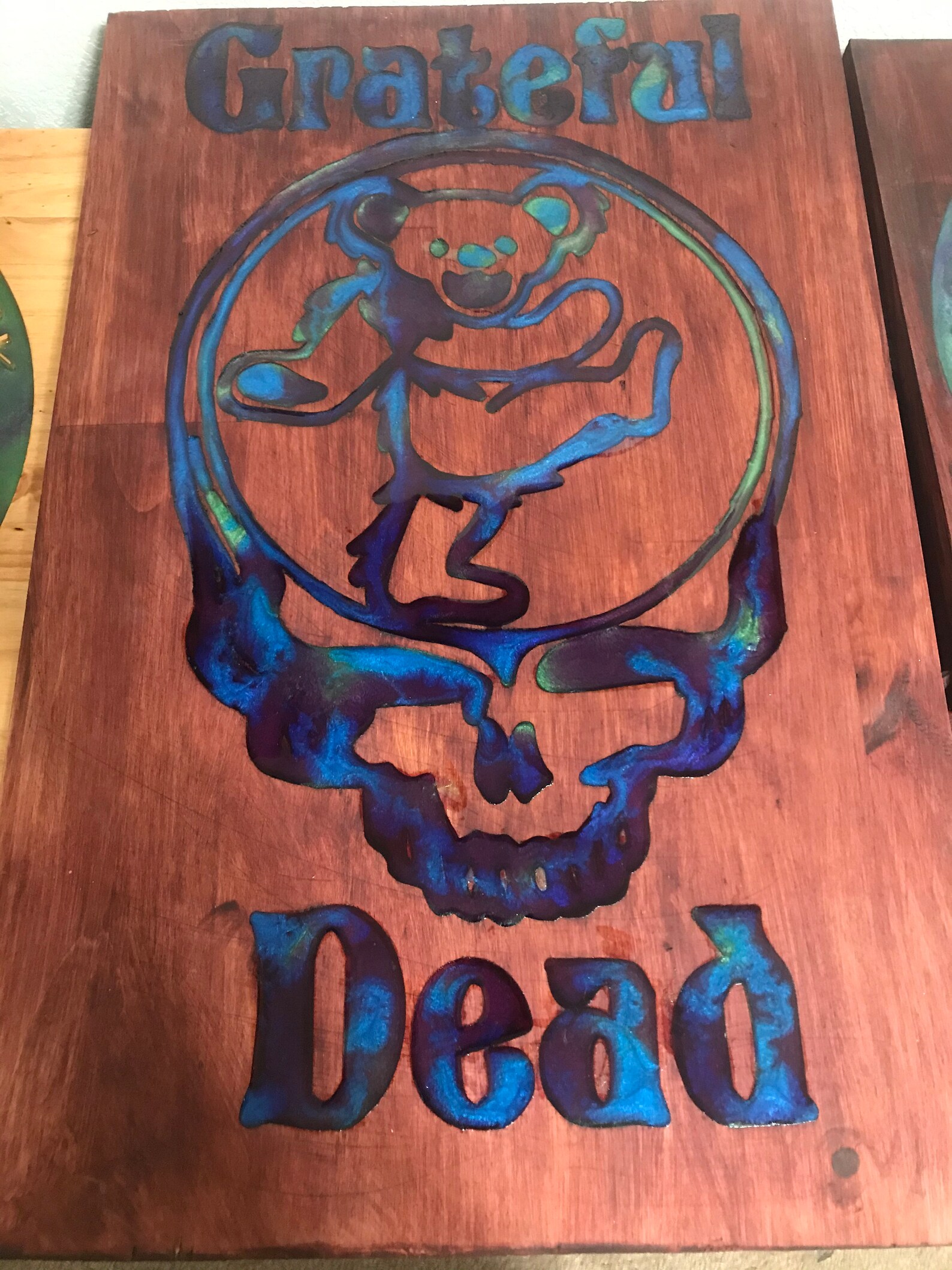 Grateful Dead wood epoxy resin sign Etsy