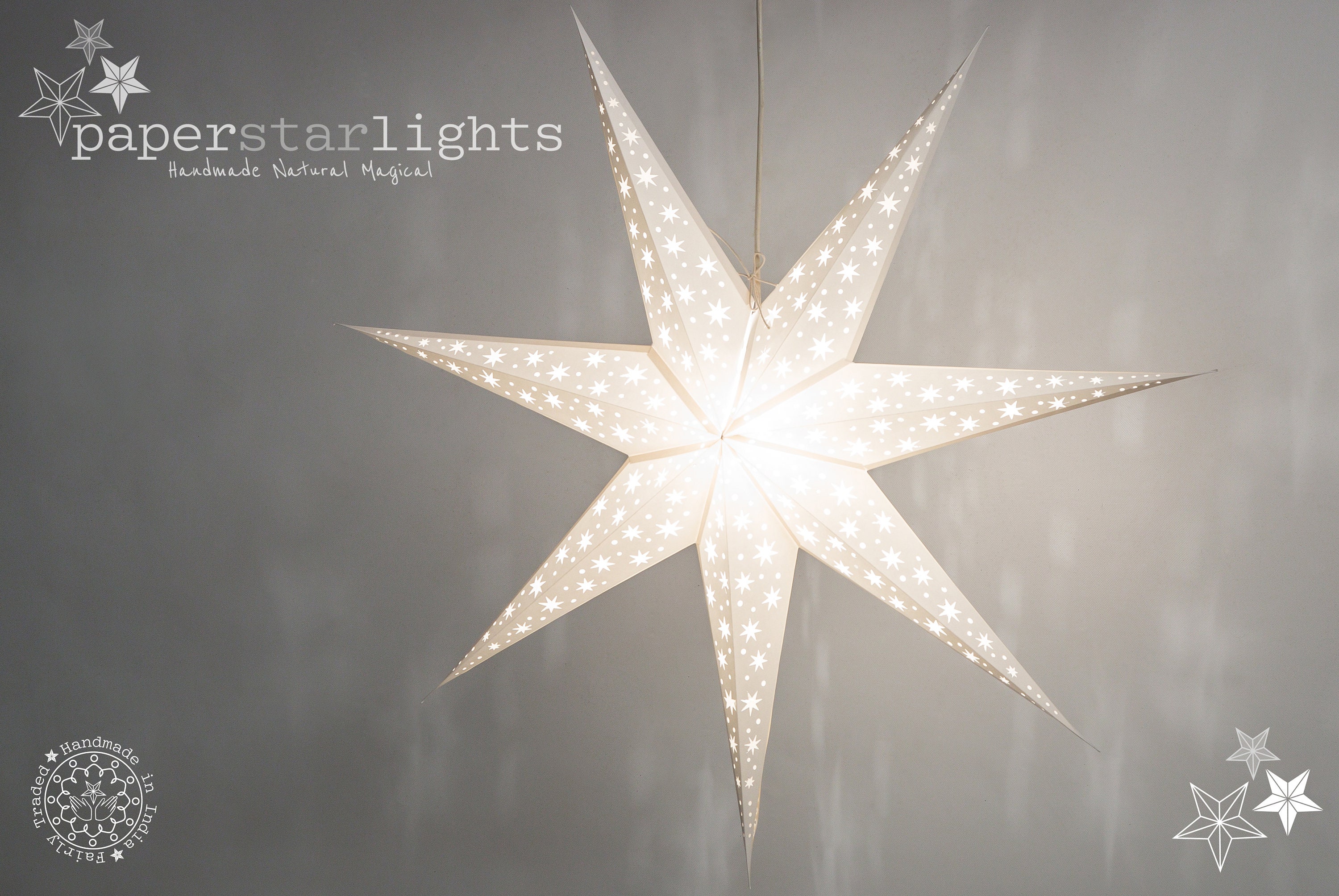 White paper star lanterns outlet