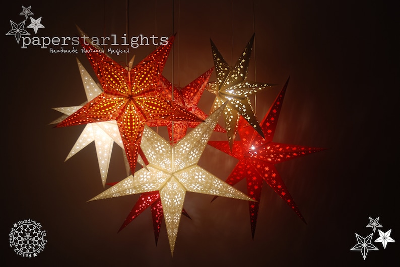 Red Star Light Lantern for Christmas