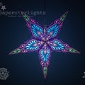 Star Paper Lantern | Purple and Blue | Star Lights | Boho Light | Festival and Party Decor | Hanging Lamp