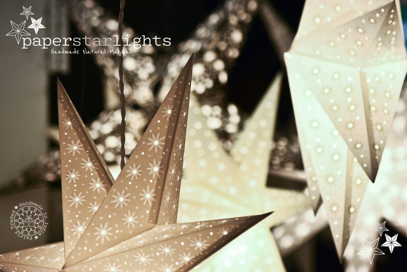 White Christmas Star Lanterns