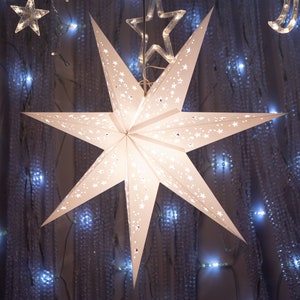 White Christmas Star Lantern Decoration