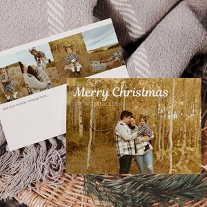 Canva Christmas Card with Photo 5x7 Template Printable Xmas Card Photo Holiday Card Editable New Years Card Download with Pictures