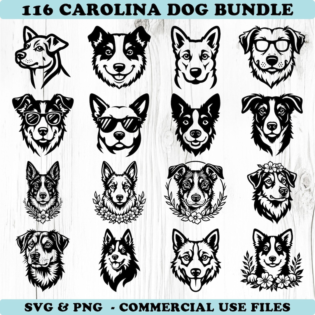Carolina Dog Svg & Png Bundle for Cricut and Laser Engrave Projects ...