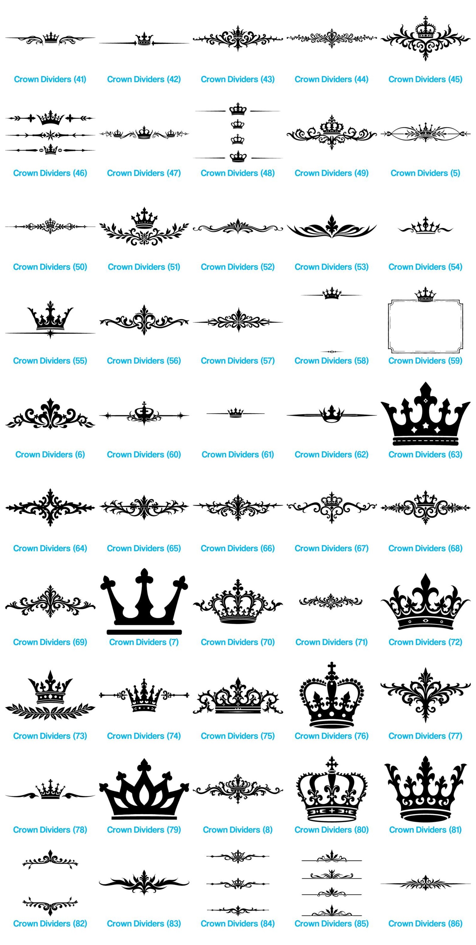 Crown Divider Svg & Png Bundle for Cricut and Laser Engrave Decor ...