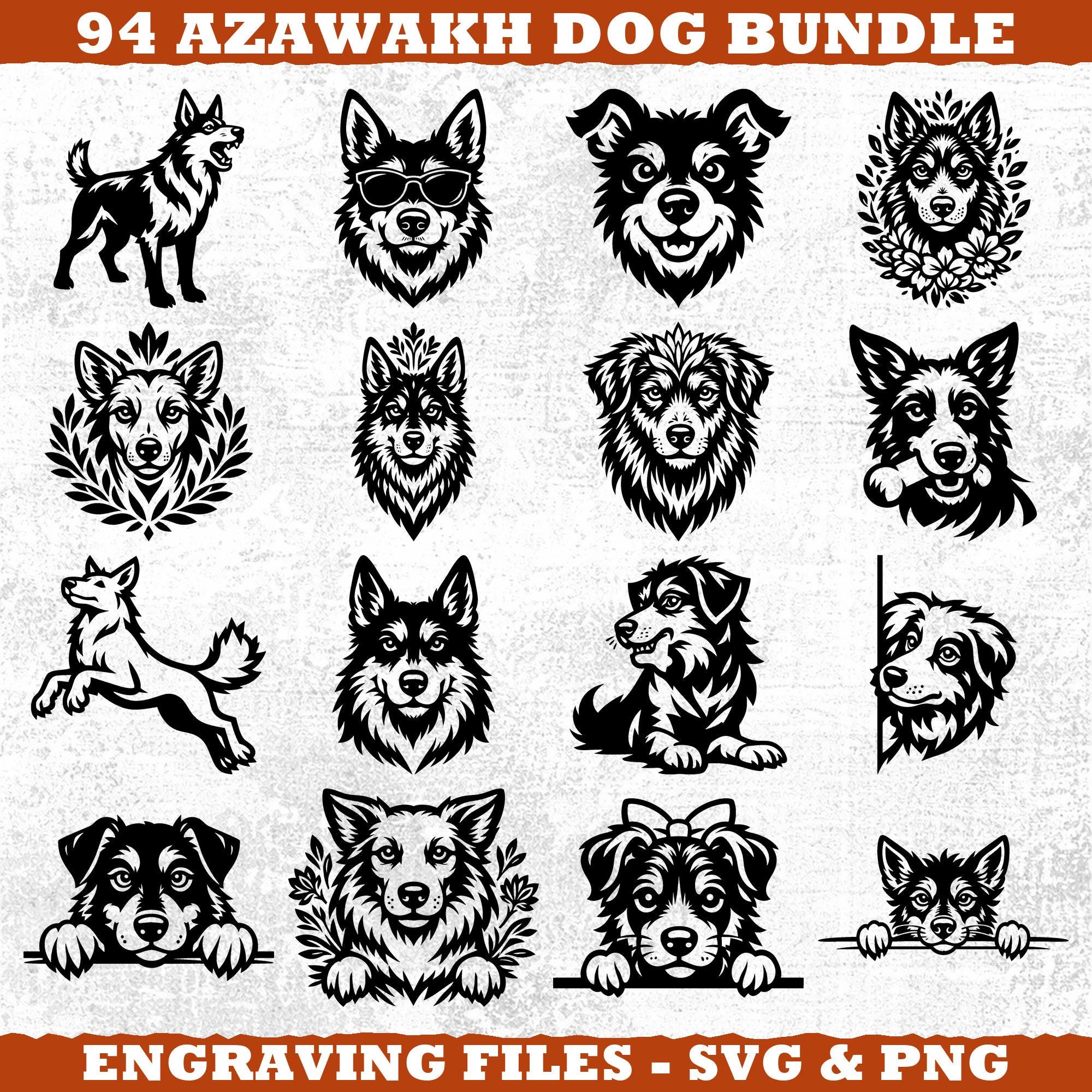Azawakh Dog Svg & Png Bundle for Cricut and Laser Engrave Projects ...