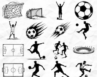 Soccer Svg & Png Bundle for Cricut and Laser Engrave Sports Designs instant downloads