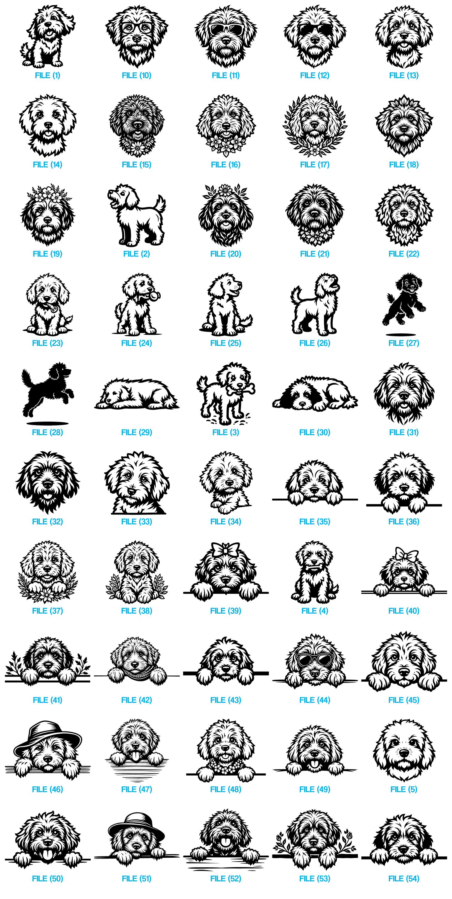 Cockapoo Engrave Cockapoo Dog Svg & Png Bundle for Cricut and Laser Engrave Projects ...