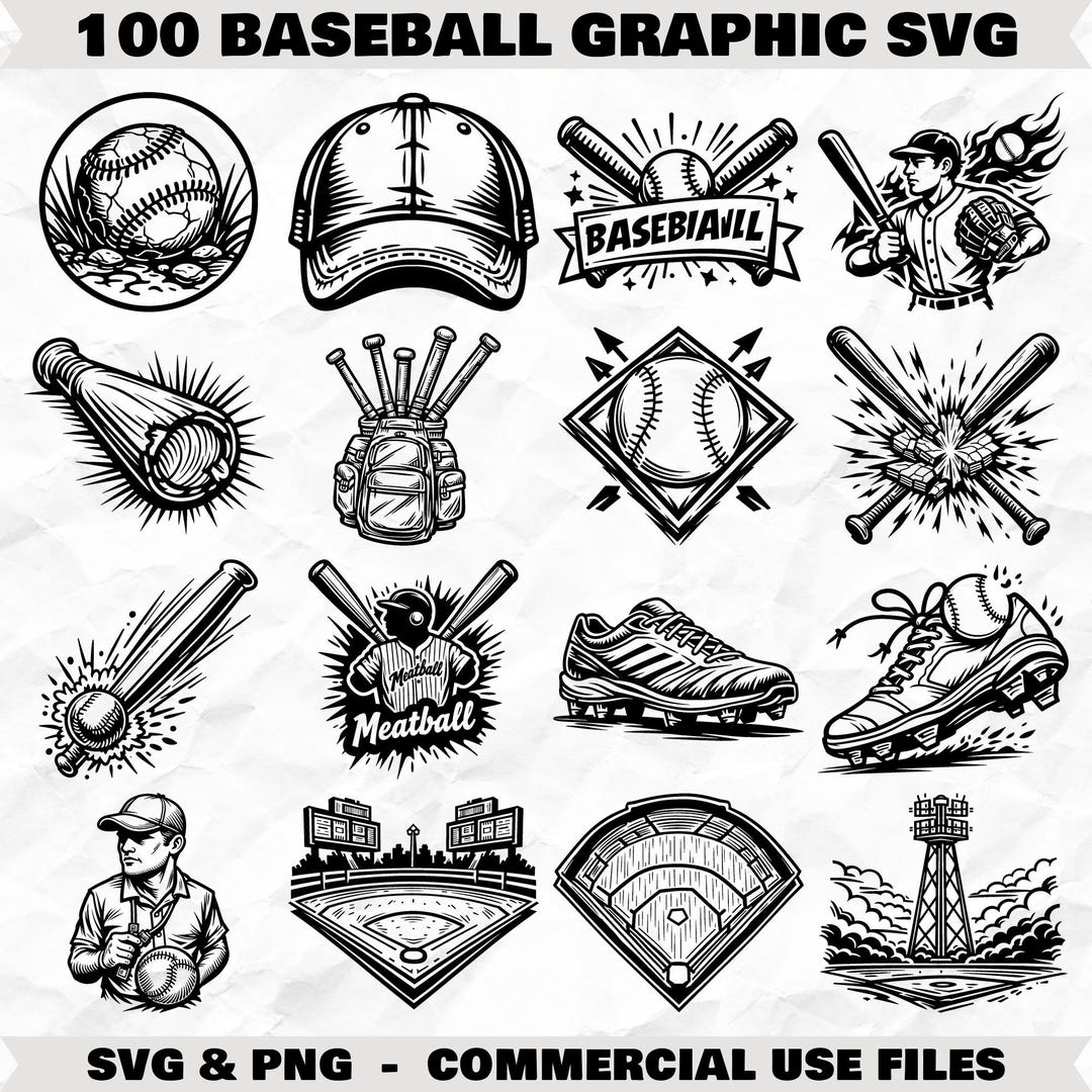 Baseball Graphic Svg & Png Bundle for Cricut and Laser Engrave Baseball ...