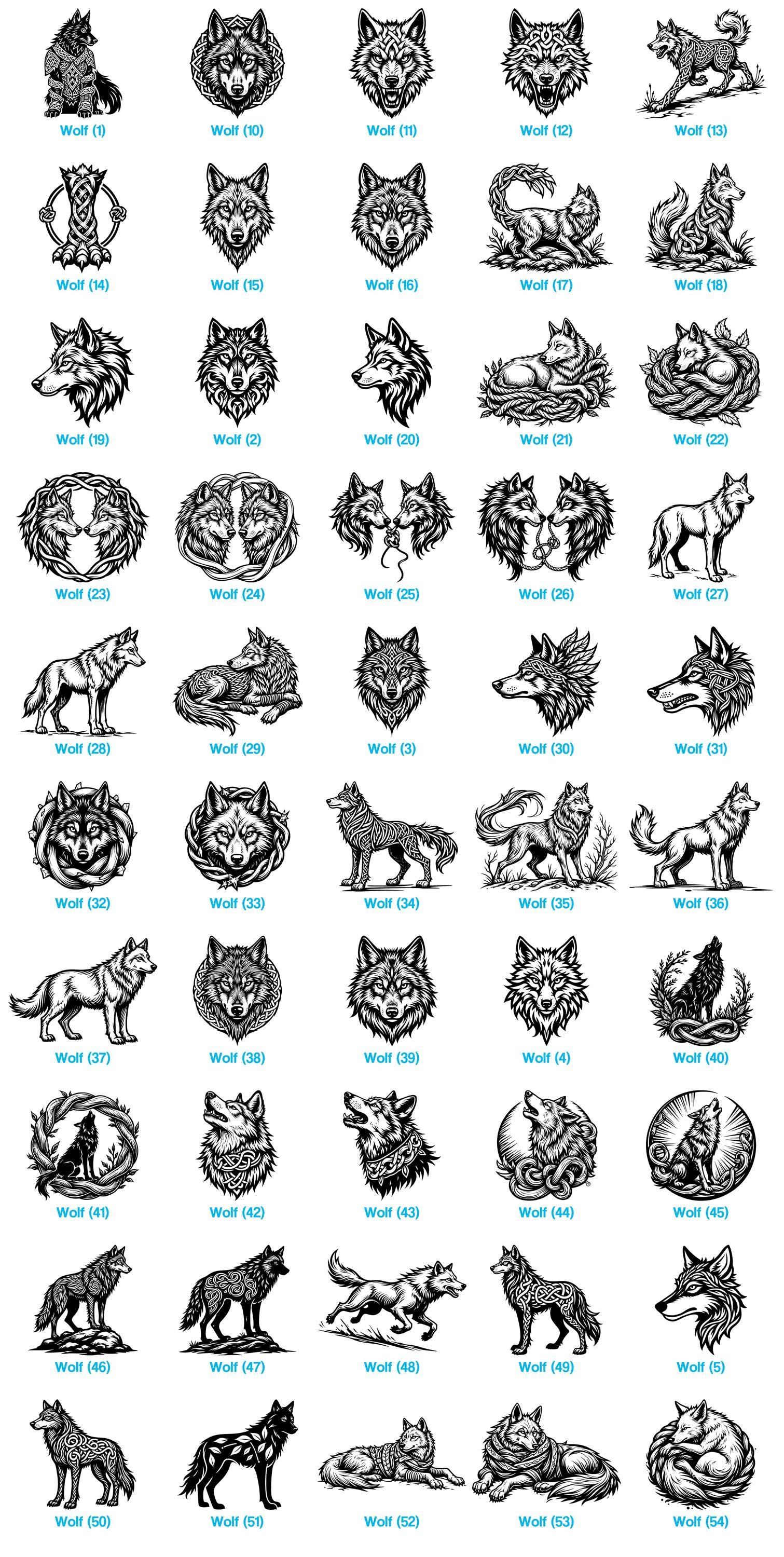 Celtic Knot Wolves Svg & Png Bundle for Cricut and Laser Engrave ...