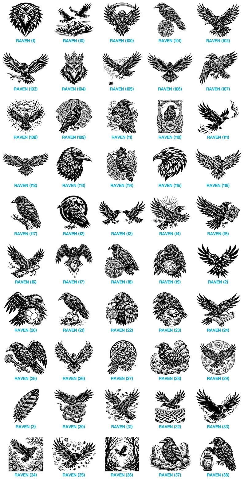 Raven SVG & PNG Bundle for Cricut and Laser Engrave Crafts Home Decor ...