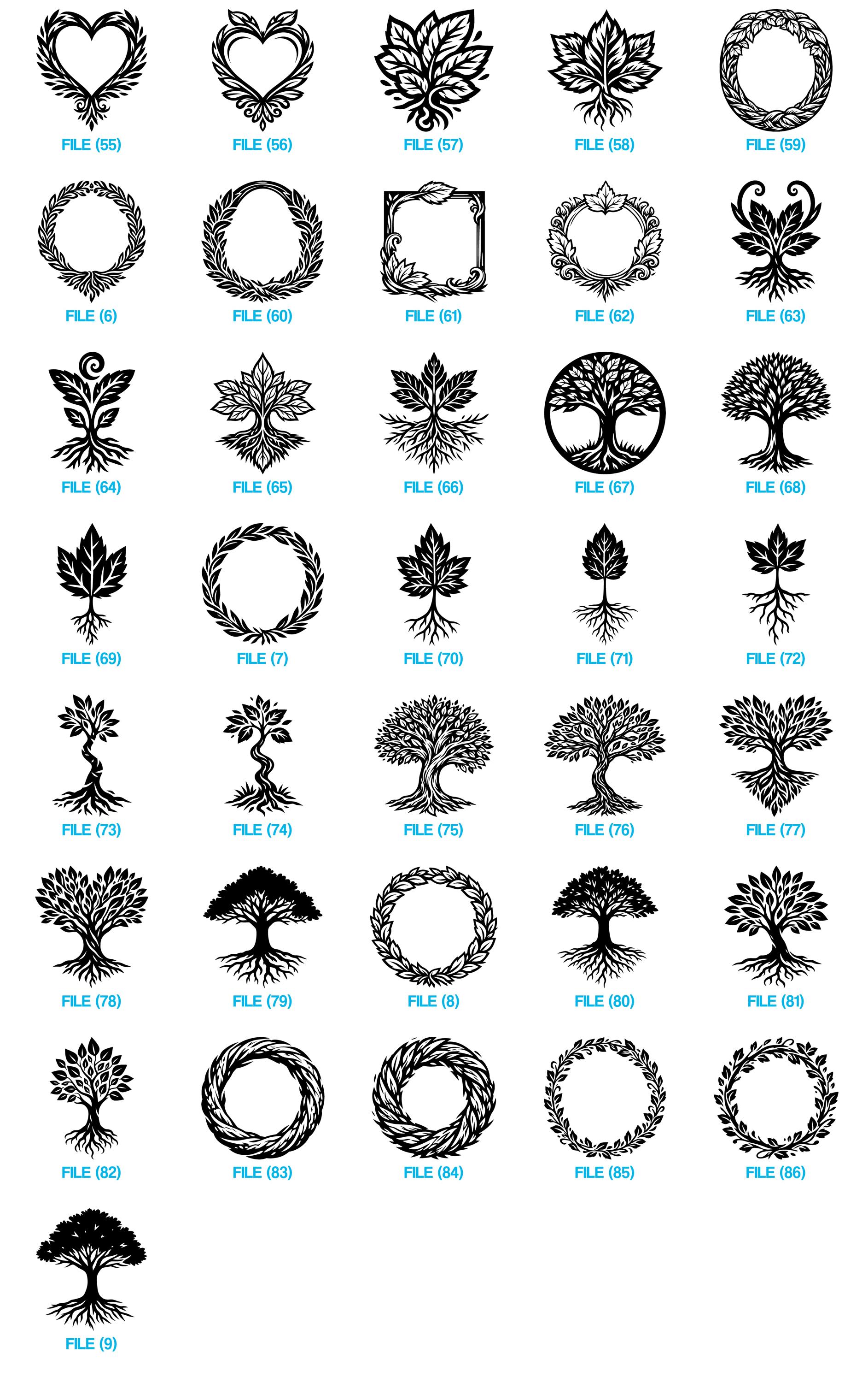 Family Tree Svg & Png Bundle for Cricut and Laser Engrave Personalized ...