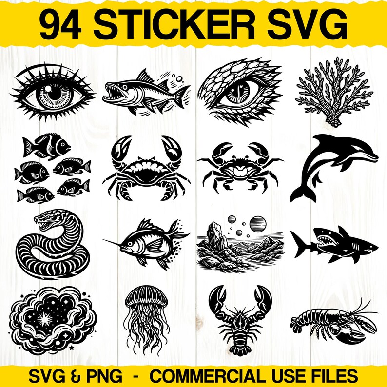 Sticker SVG Svg & Png Bundle for Cricut and Laser Engrave Crafts ...