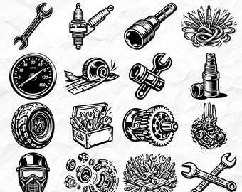 Mechanic Svg & Png Bundle for Cricut and Laser Engrave Tools Repair Shop Designs instant downloads