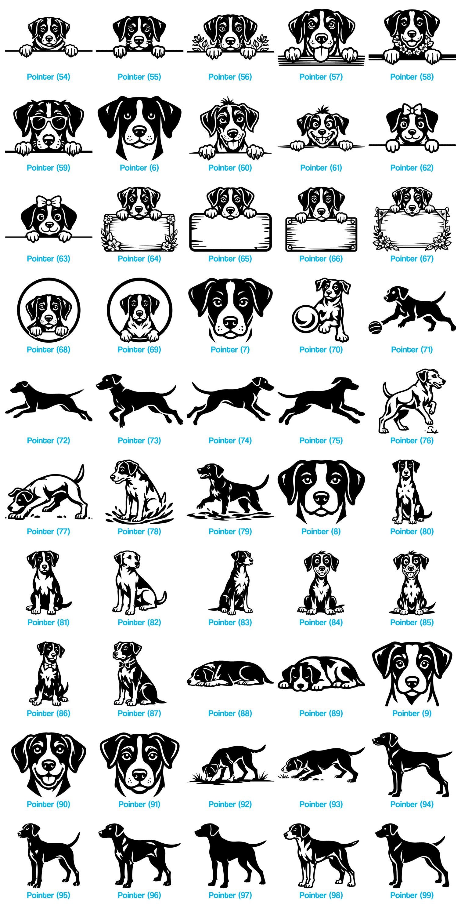 Pointer Dog Svg & Png Bundle for Cricut and Laser Engrave Projects ...