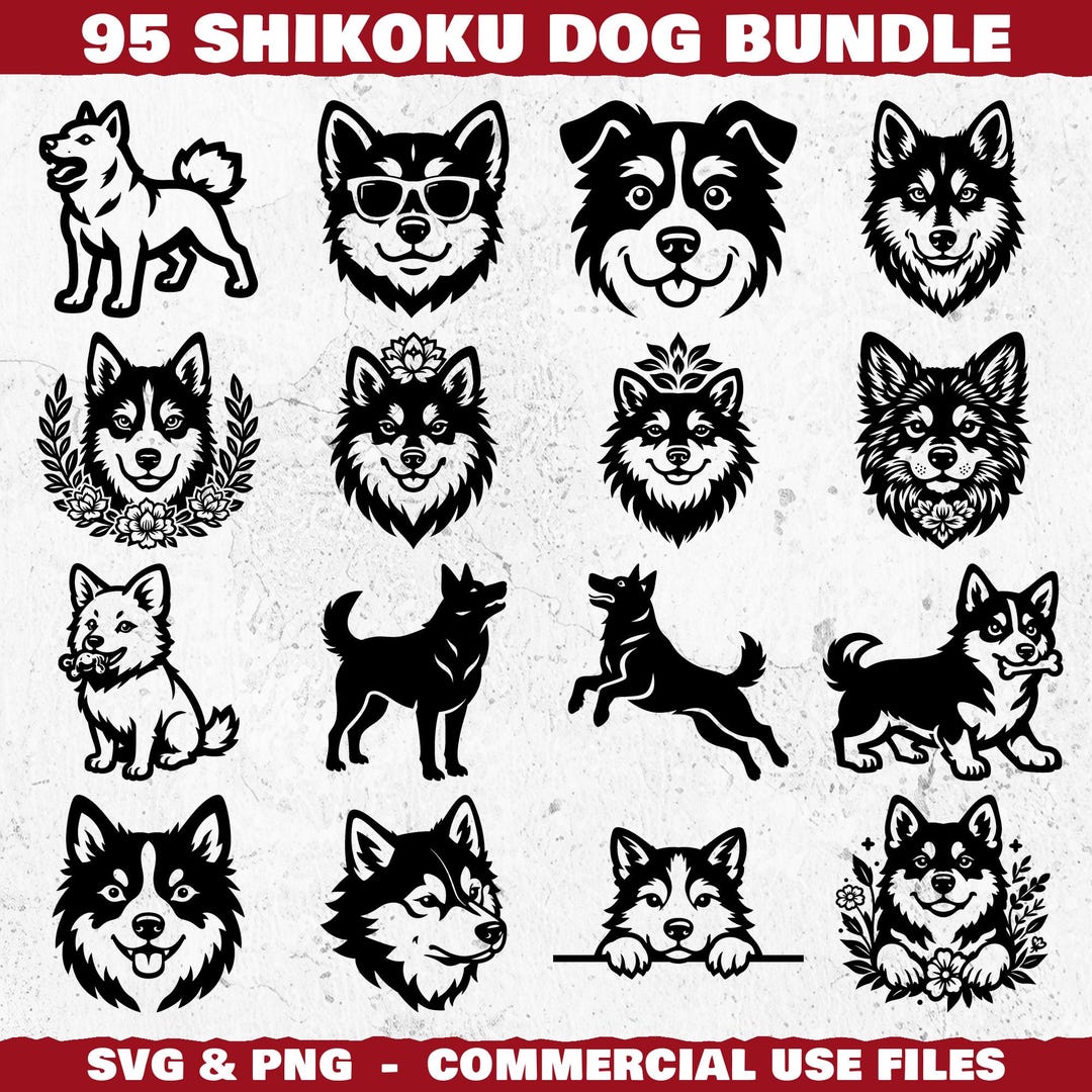 Shikoku Dog Svg & Png Bundle for Cricut and Laser Engrave Projects ...