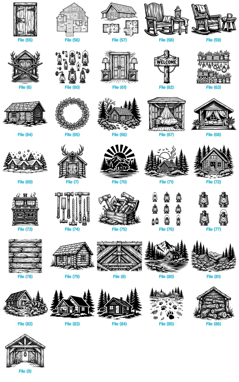 Rustic Cabin Svg & Png Bundle for Cricut and Laser Engrave Projects ...