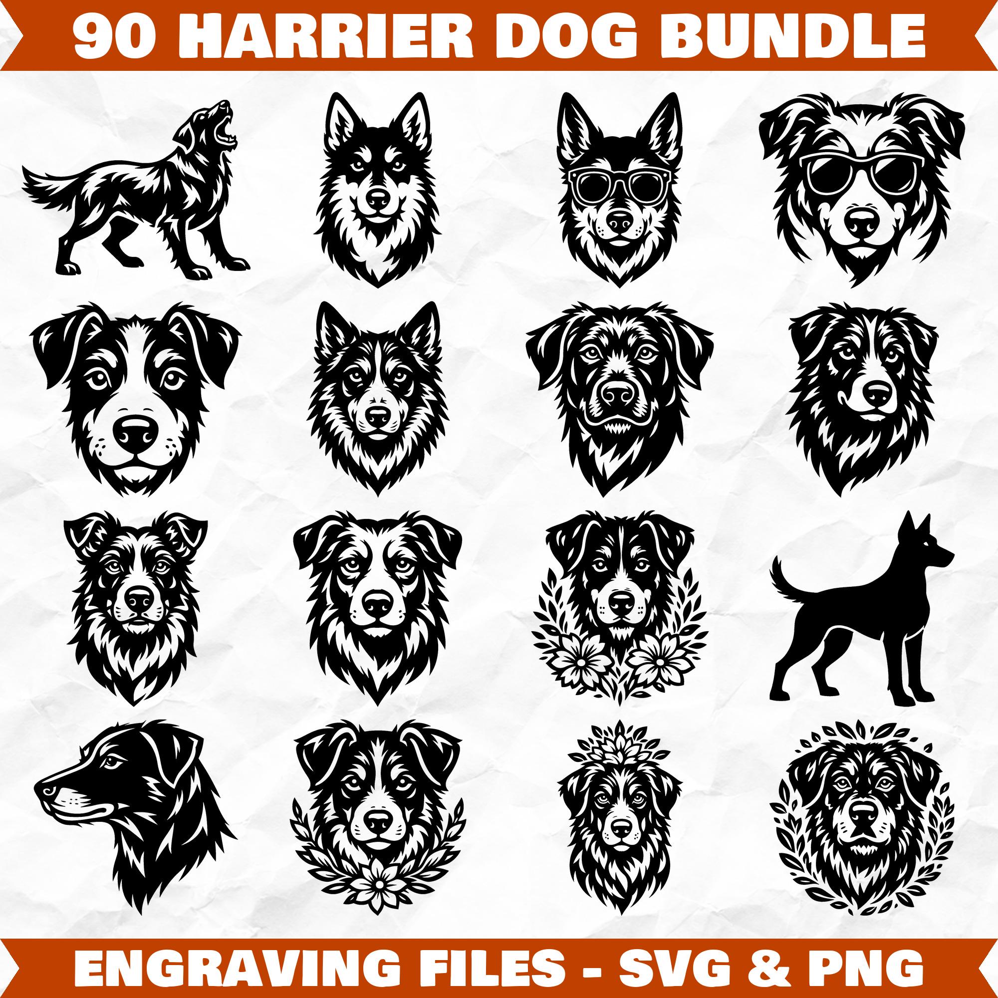 Harrier Dog Svg & Png Bundle for Cricut and Laser Engrave Projects ...