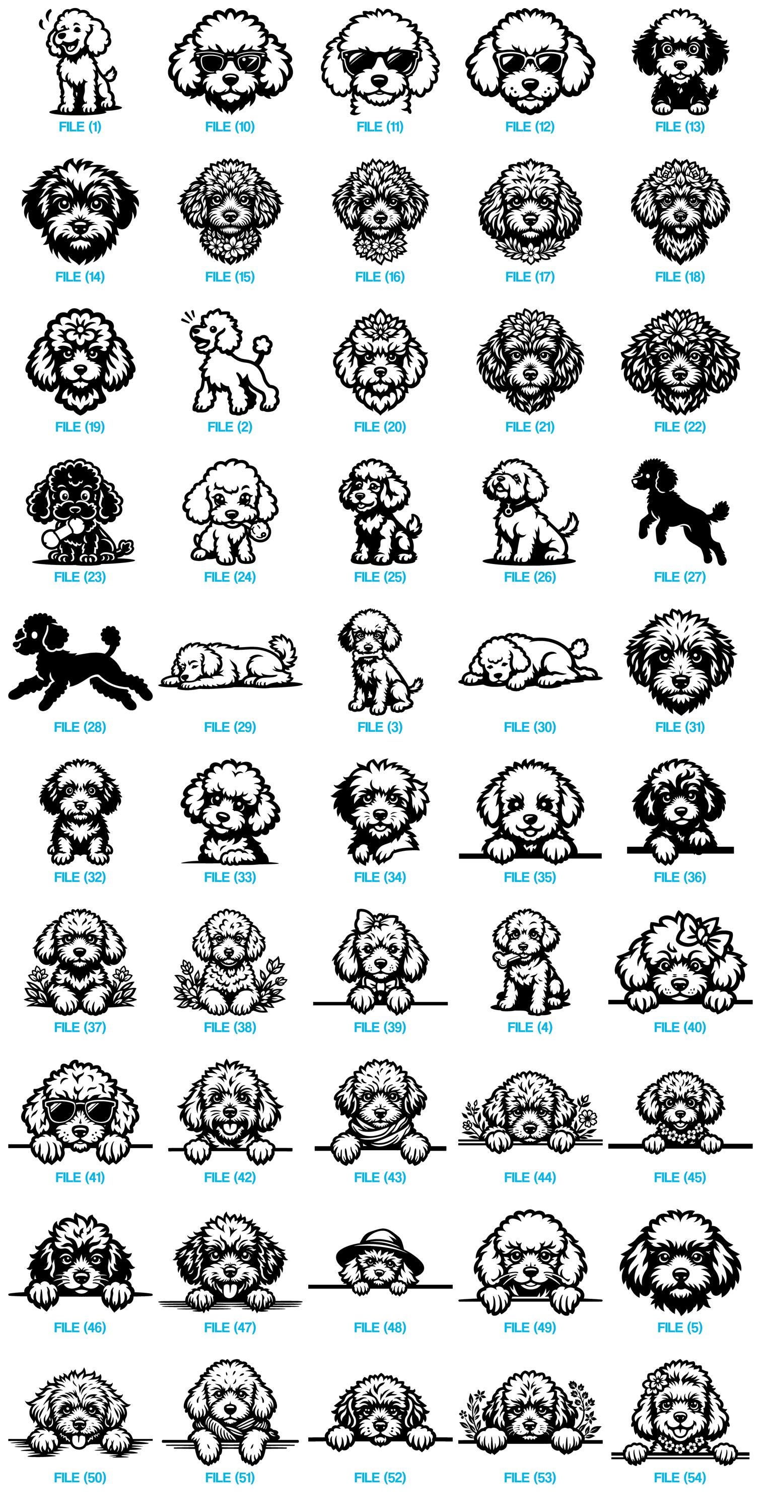 Toy Poodle Dog Svg & Png Bundle for Cricut and Laser Engrave Projects ...