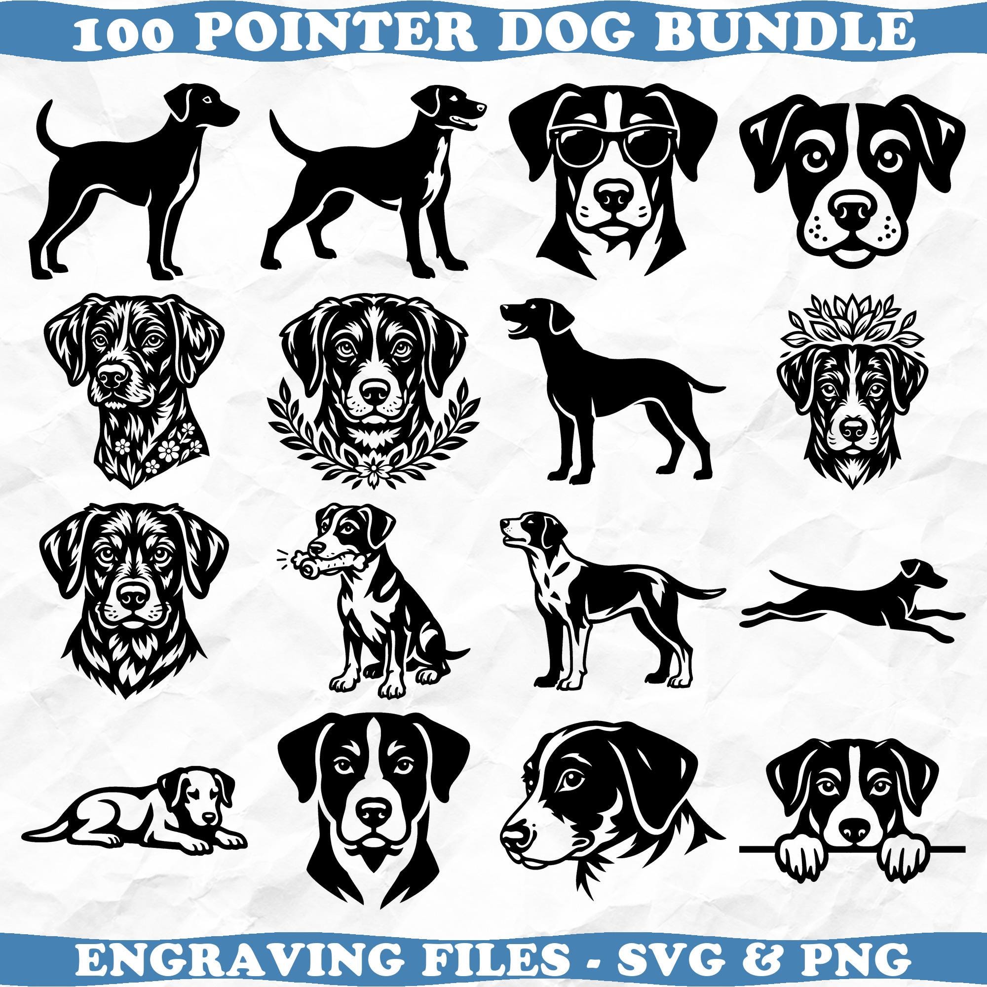 Pointer Dog Svg & Png Bundle for Cricut and Laser Engrave Projects ...