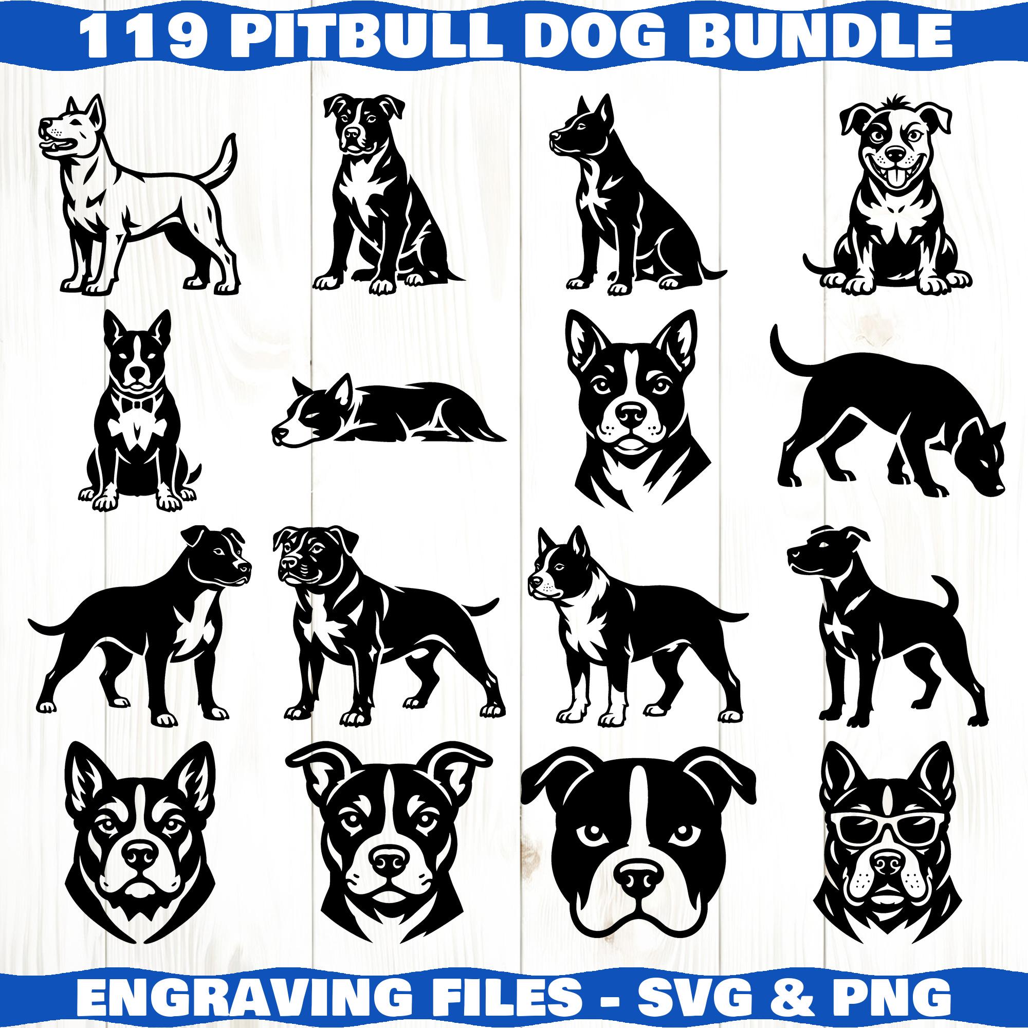Pitbull Dog Svg & Png Bundle for Cricut and Laser Engrave Projects ...