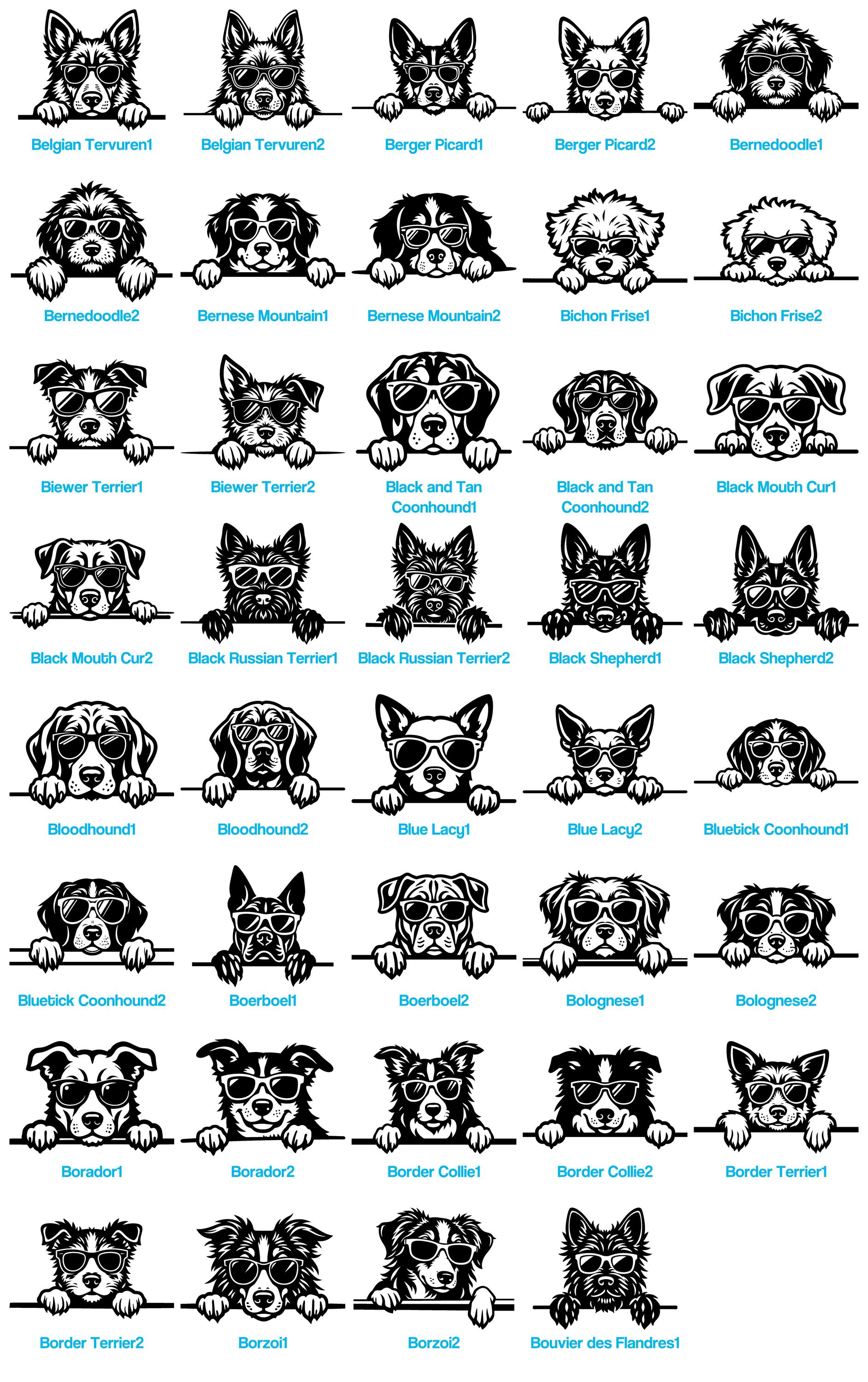 Dog SVG PNG Bundle for Cricut & Laser Engrave Projects With Paw Prints ...