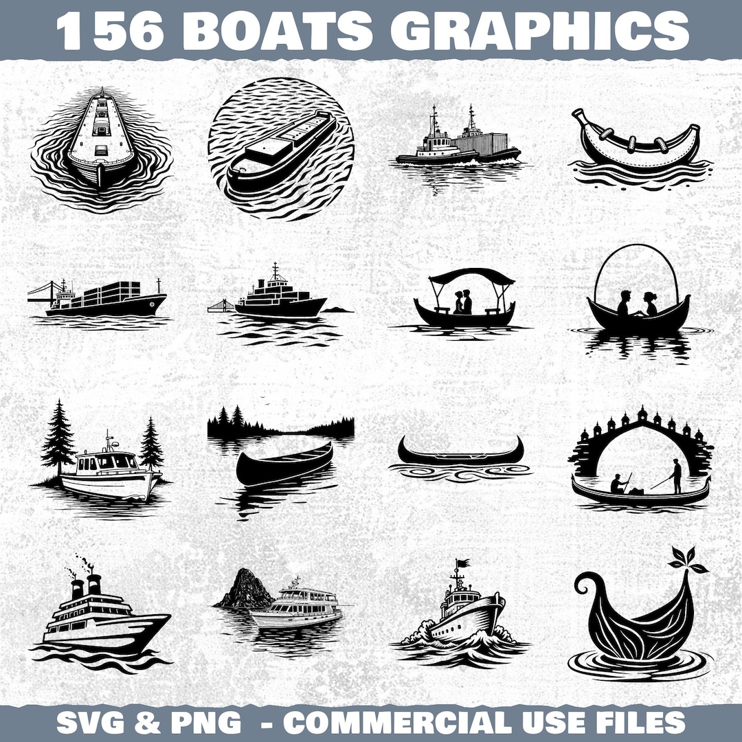 Basic Raft Svg Boat SVG & PNG Bundle for Cricut and Laser Engrave Crafts Nautical ...