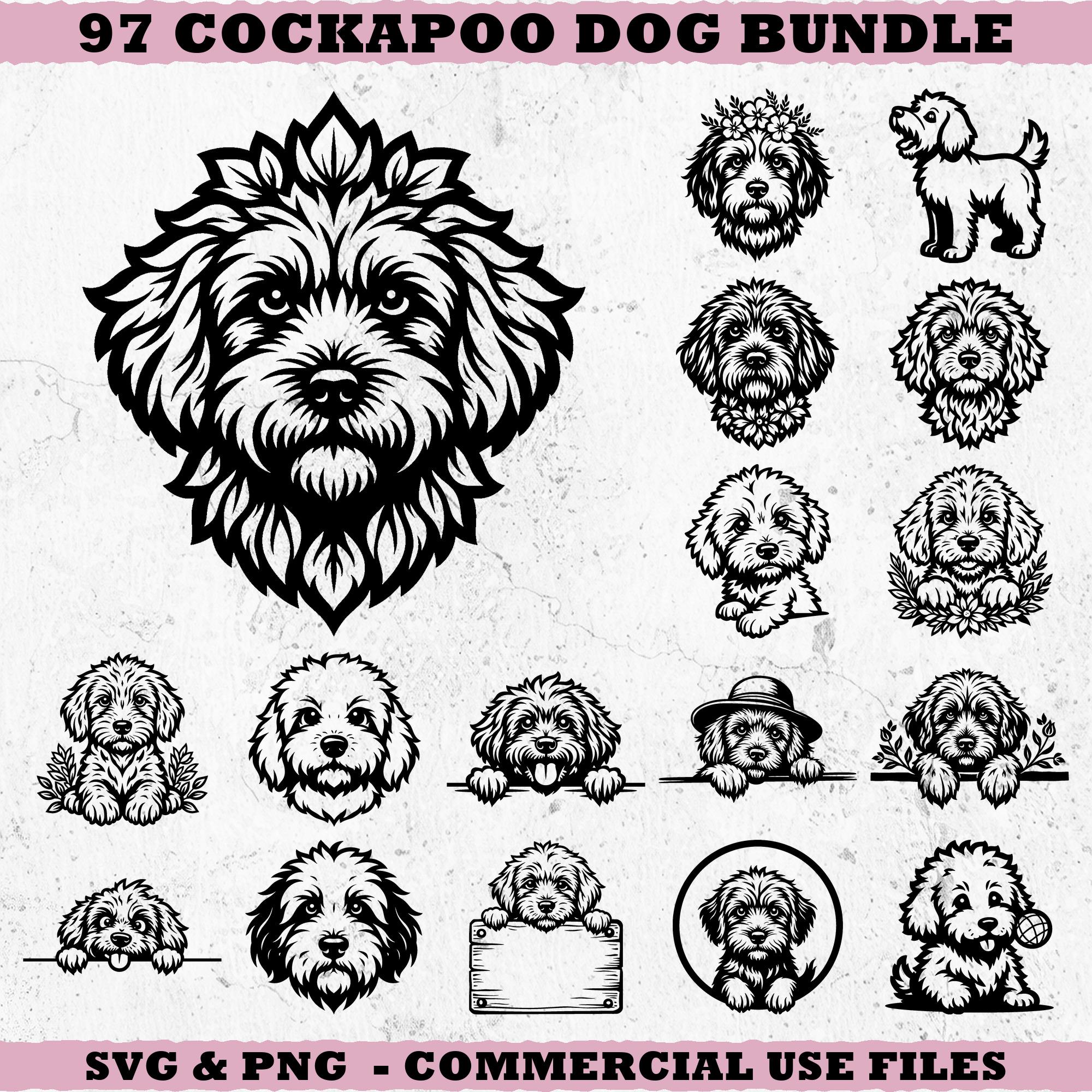 Cockapoo Engrave Cockapoo Dog Svg & Png Bundle for Cricut and Laser Engrave Projects ...