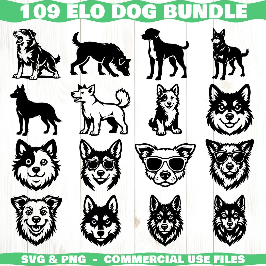 Elo Dog Svg & Png Bundle for Cricut and Laser Engrave Projects Instant ...