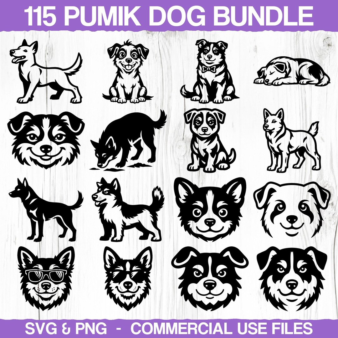 Pumik Dog Svg & Png Bundle for Cricut and Laser Engrave Projects ...