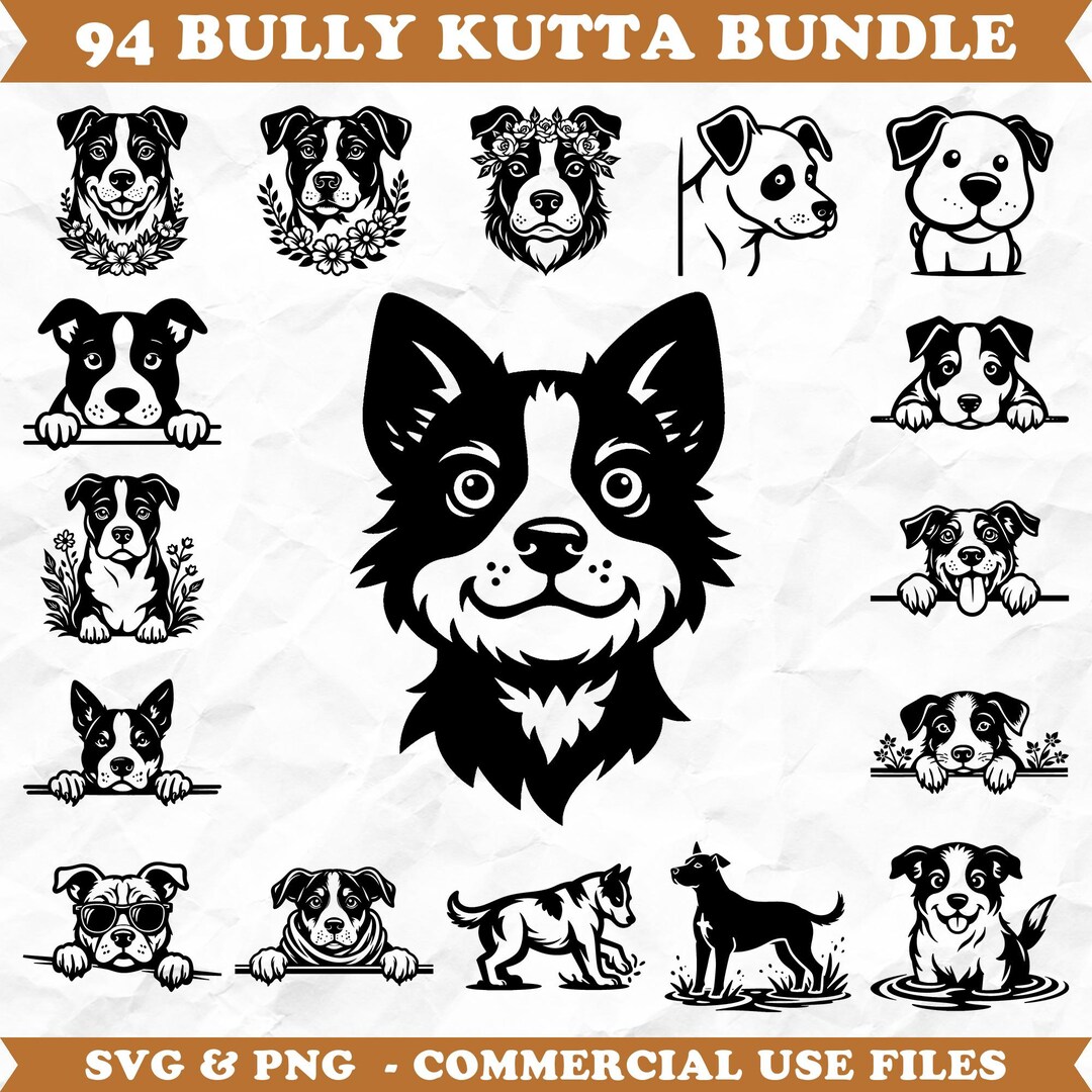 Bully Kutta Dog Svg & Png Bundle for Cricut and Laser Engrave Projects ...