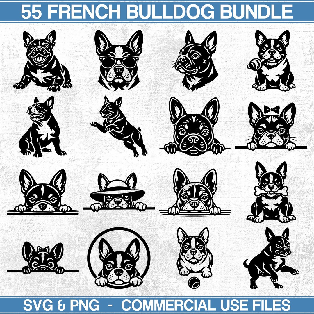 French Bulldog Svg & Png Bundle for Cricut and Laser Engrave Dog Lovers ...